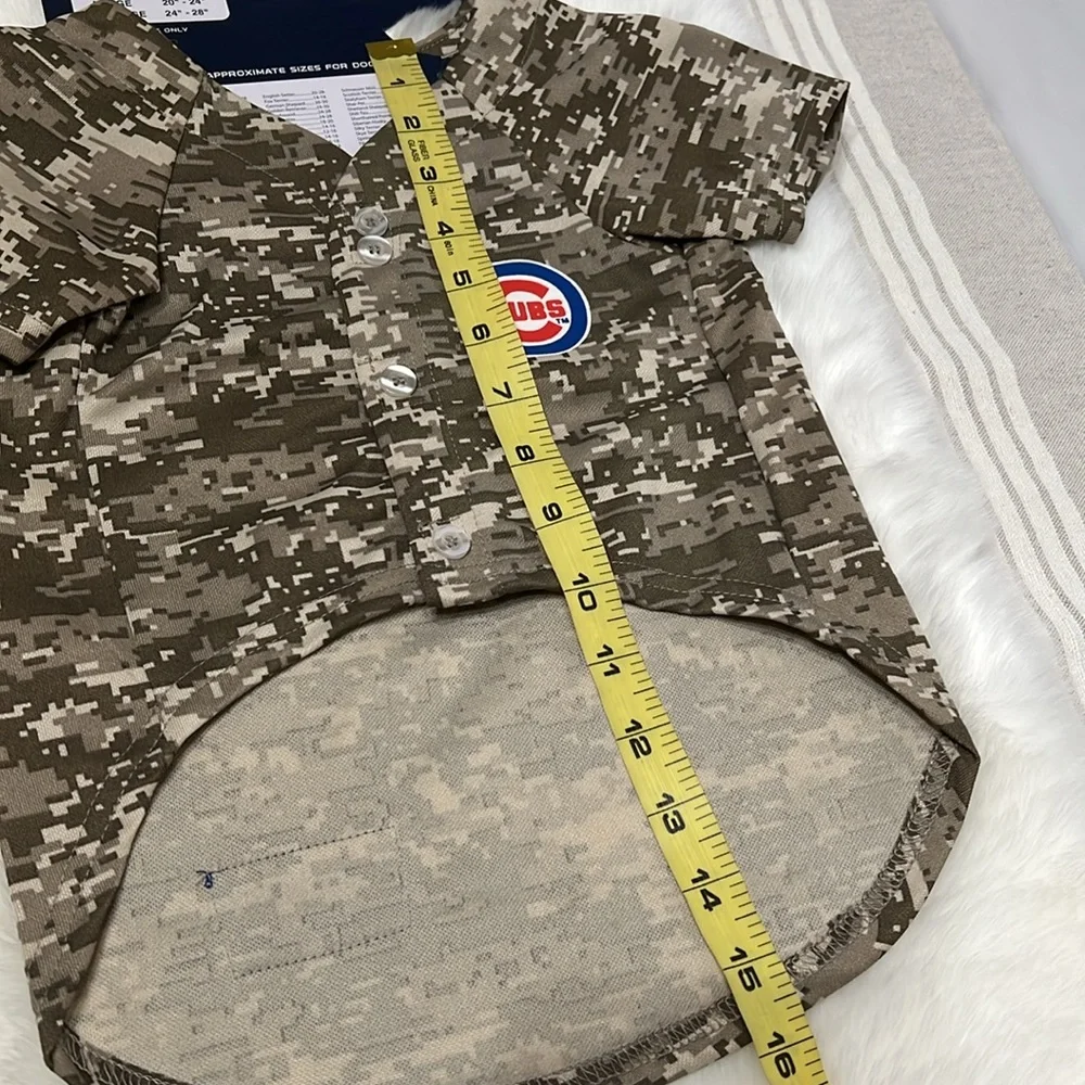 NWT MLB Chicago Cubs Pet Camo Jersey Medium 14”-18”